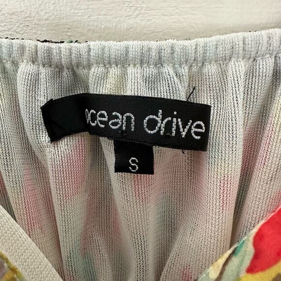 Ocean Drive Boho Mini Halter Sundress V‎ Neck Braided Straps Lined Womens S - Picture 4 of 9